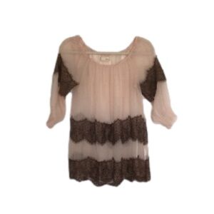 ANTHROPOLOGIE A’Reve Eyelash Lace Blouse, Small